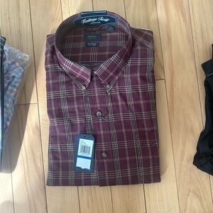 Men's Burgundy Plaid Shirt